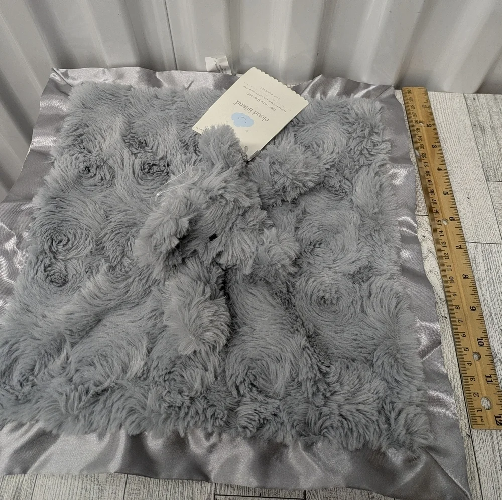 Gray Plush Throw Baby Blanket